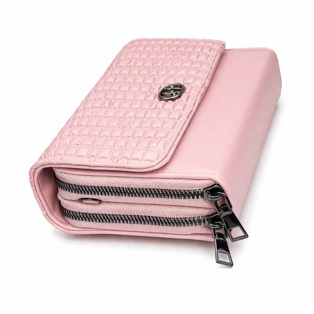 Mist Quilted Crossbody (Pink)